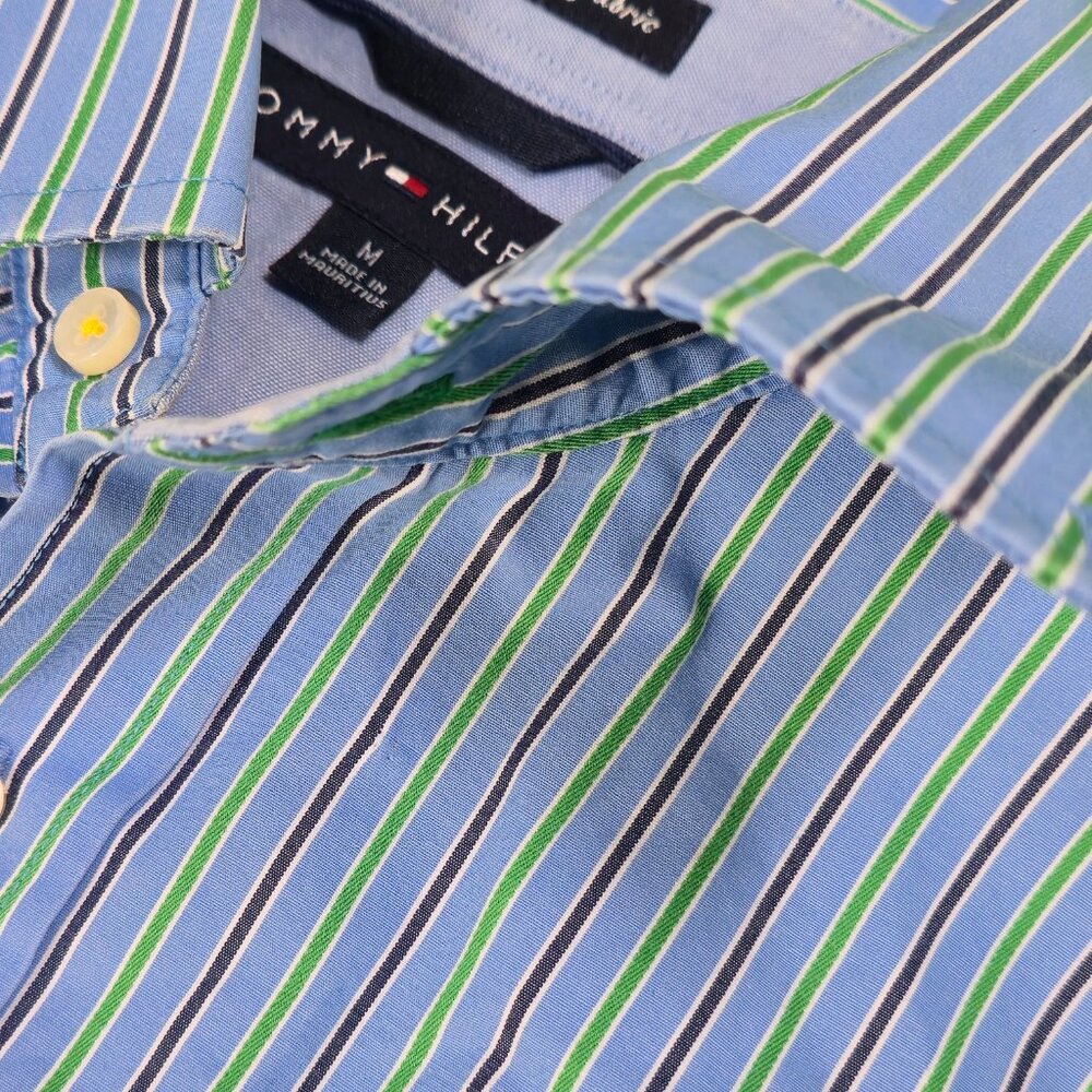 Tommy Hilfiger Men's Striped‎ Long-sleeved Shirt In A Preppy Casual Style Size M - Picture 5 of 9